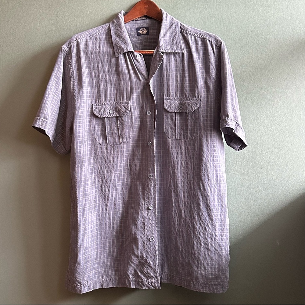 Dockers | Men's Casual Greyish Blue Button Down Shirt